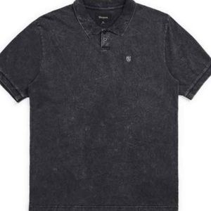 New with tags Brixton Black acid wash polo top